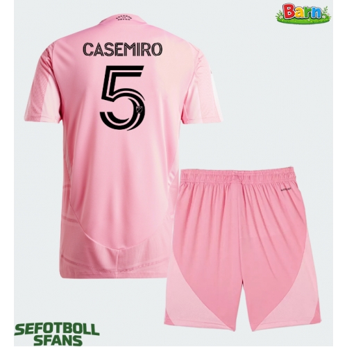 Inter Miami Casemiro #5 Hemmaställ Barn 2026-27 Kortärmad (+ Korta byxor)